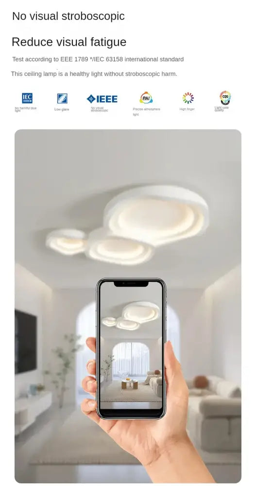 Modern minimalist decorbites™ white led ceiling lamp with multiple circular light panels for indoor use