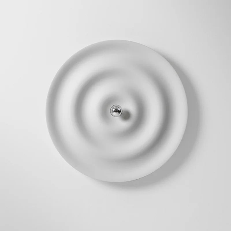 White Nordic Bauhaus Round Lamp