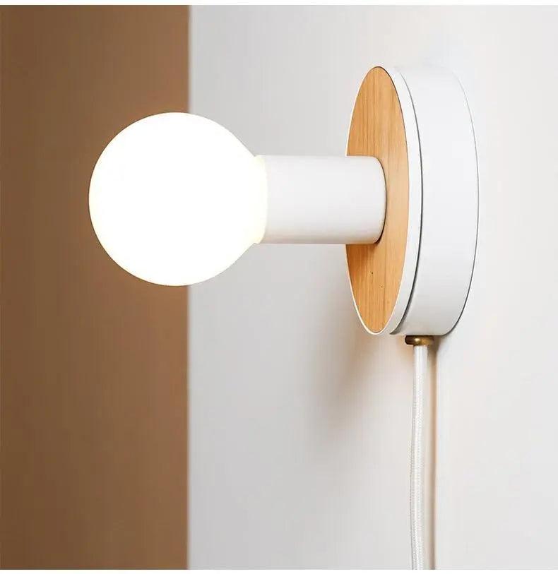 Wood Plug-In Wall Sconce by BO-HA