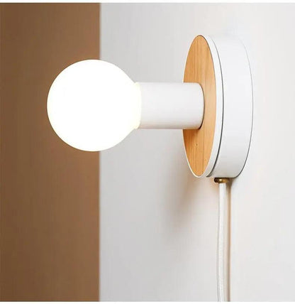 Wood Plug-In Wall Sconce by BO-HA