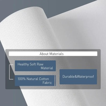 A roll of white textured 100% natural cotton fabric with waterproof finish for decorbites world cuisine food canvas wall art