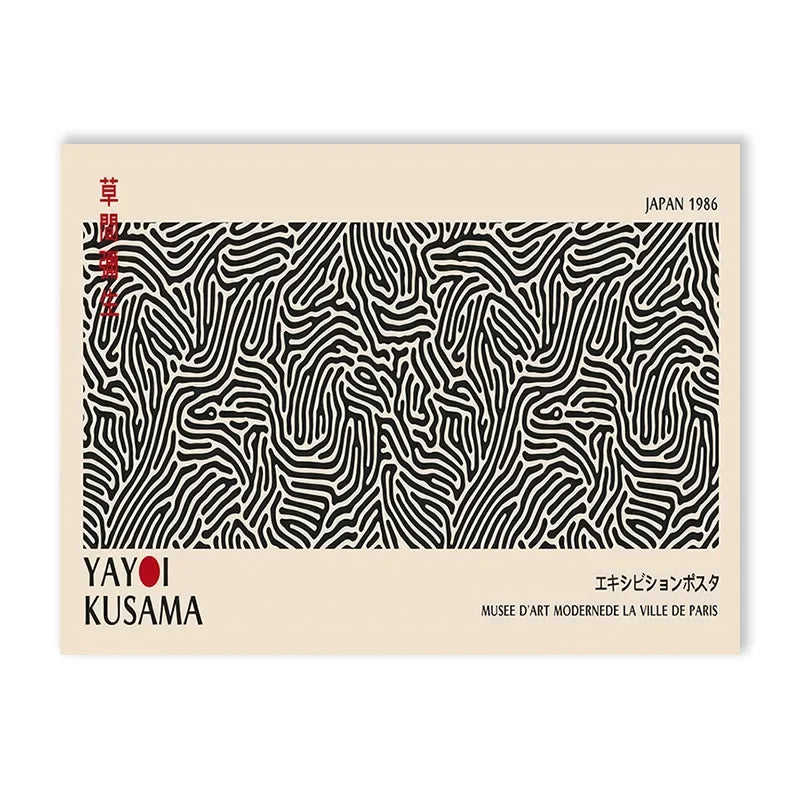 Yayoi Kusama Flower Art Poster - Large Canvas Print - 40x120cm No Frame / 15 - Posters