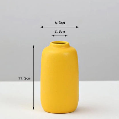 Yellow Porcelain Flower Vase for Home Decor - 8 - Vase