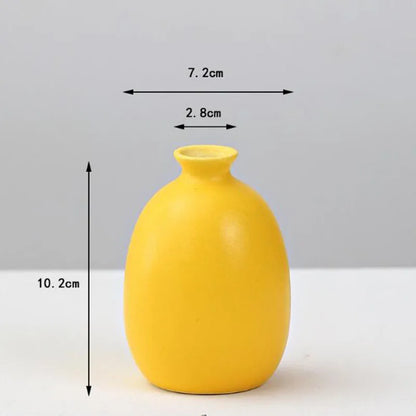 Yellow Porcelain Flower Vase for Home Decor - 7 - Vase