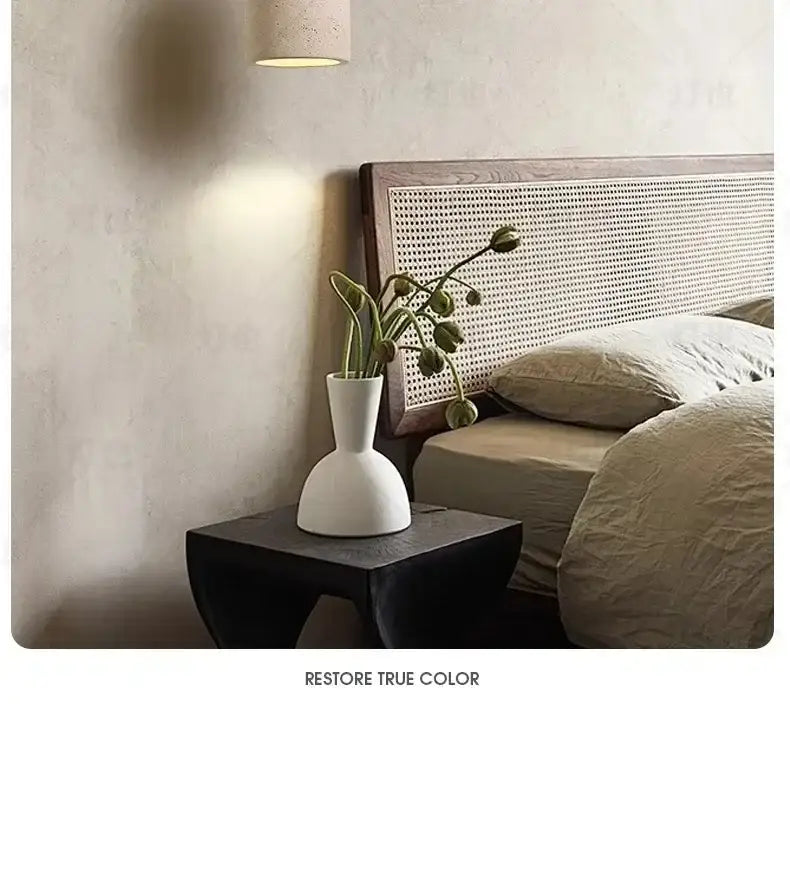 White ceramic vase with a sleek modern silhouette featured with decorbites™ yellow stone led pendant chandelier stone chandelier