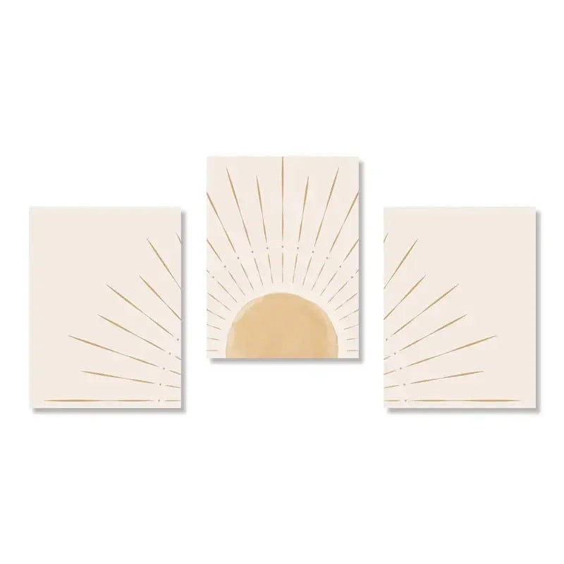 Yellow Sun Rising Horizon Wall Art - Posters