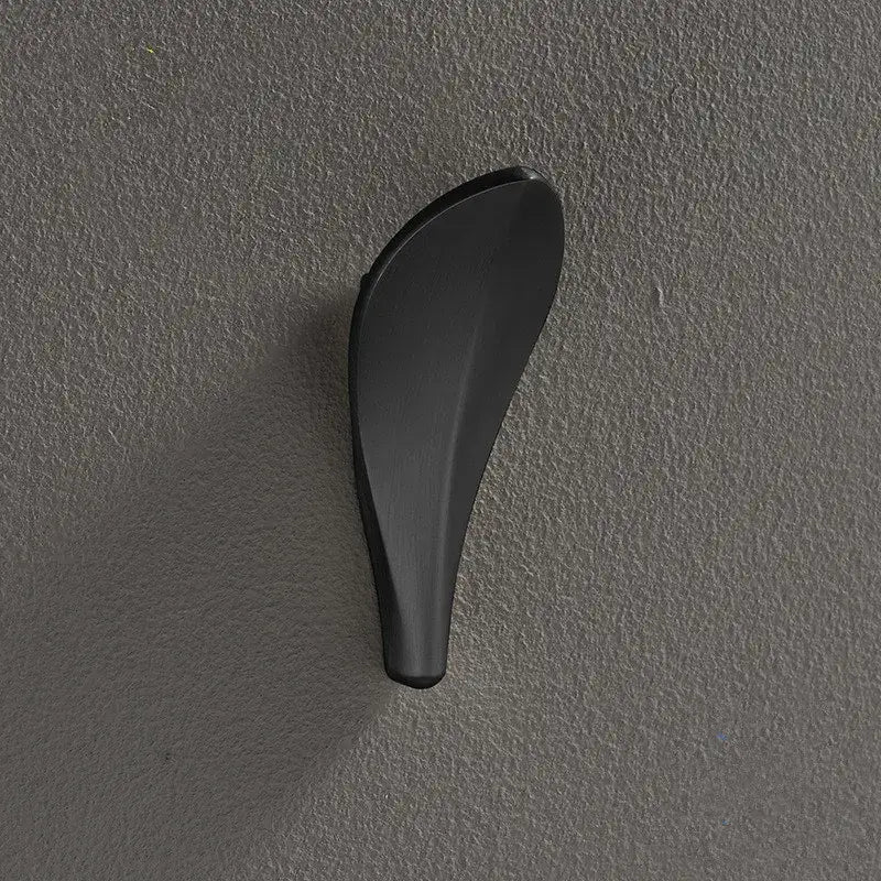 Black matte-finished deer antler gold brass wall mount robe hook with sleek teardrop shape for bathroom towel holder decorbites brass wall