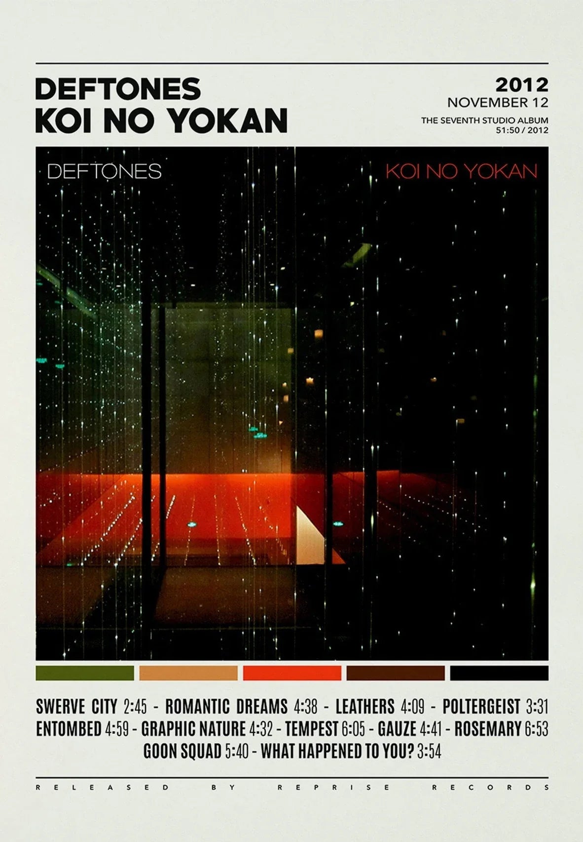 Deftones Canvas Painting Album Cover Wall Art - 5 / 20X30cm Unframed