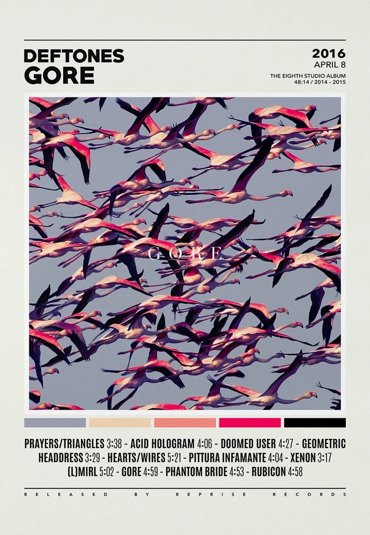 Deftones Canvas Painting Album Cover Wall Art - 8 / 20X30cm Unframed