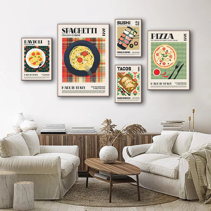 Delicious World Cuisine Canvas Print - Home Decor