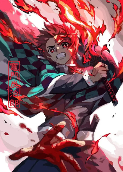 Demon Slayer Rengoku Art Poster Canvas for Home - 7 / 20X30cm Unframed - Posters