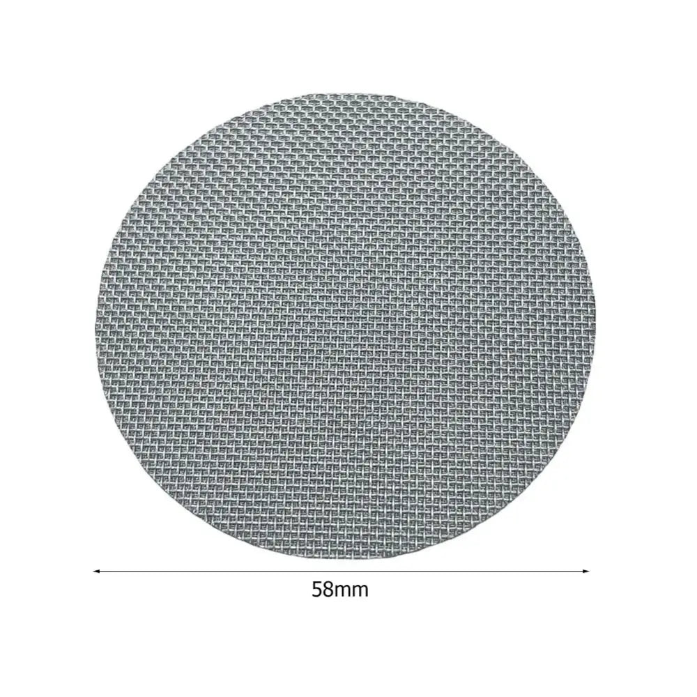 Denim blue and black coasters with 58mm metallic mesh espresso puck screen from decorbites espresso puck collection