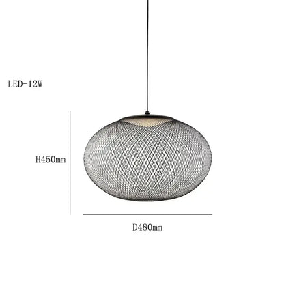 Denmark style black wire mesh designer pendant lamp with spherical woven design and led bulb for dining room decorbites designer pendant