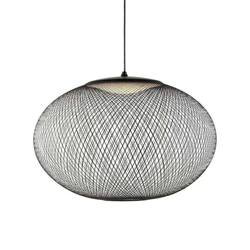 Denmark style black wire mesh designer pendant lamp with spherical woven design ideal for dining room decorbites designer pendant