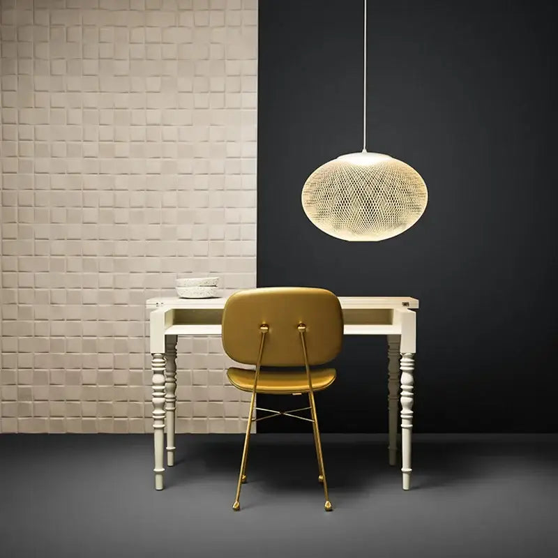 Denmark style black wire mesh designer pendant lamp chandelier with warm spherical woven design for dining room decorbites designer pendant