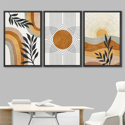 Desert Plants Geometric Sun Poster Set
