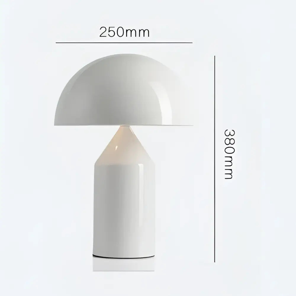 White ceramic decorbites designer mushroom desk lamp with glossy finish and minimalist design for bedroom decor