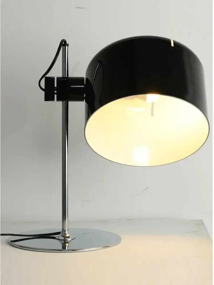 Black metal decorbites designer nordic coupe table lamp with adjustable arm and chrome base for bedroom desk lighting