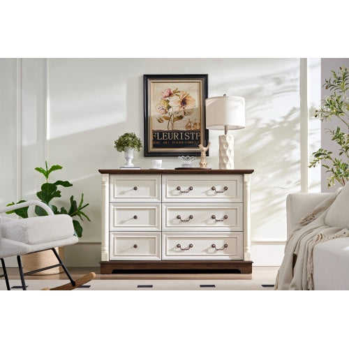 Walnut Rustic Drawer Dresser