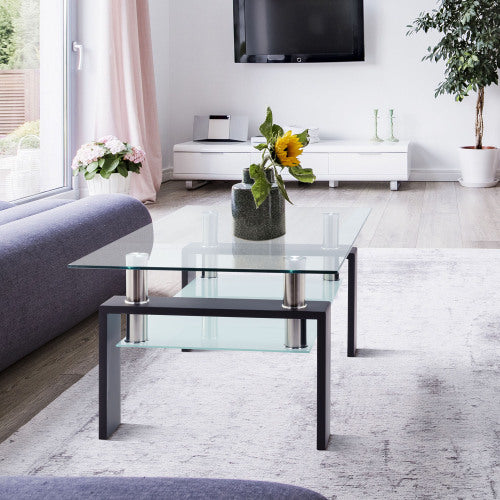 Clear Glass Coffee Table