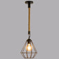 Diamond Cage Pendant Light - Elegant Metal Design for Dining Room