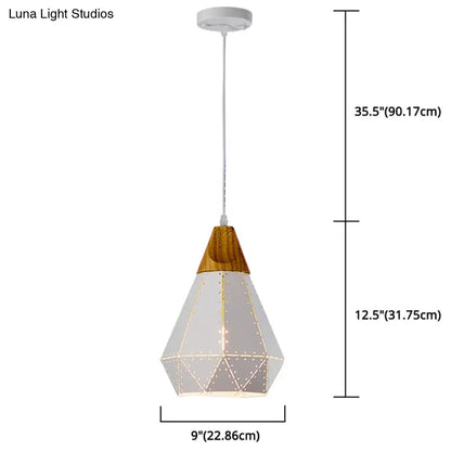 Diamond Drop Pendant Light for Modern Dining Rooms - Elegant 1-Light Ceiling Fixture