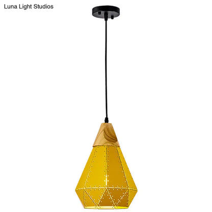 Diamond Drop Pendant Light for Modern Dining Rooms - Elegant 1-Light Ceiling Fixture