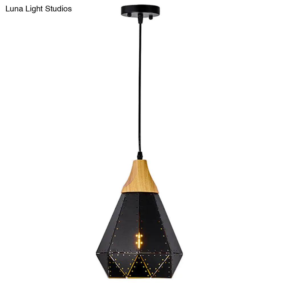 Diamond Drop Pendant Light for Modern Dining Rooms - Elegant 1-Light Ceiling Fixture