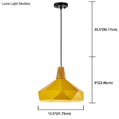 Diamond Drop Pendant Light for Modern Dining Rooms - Elegant 1-Light Ceiling Fixture