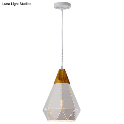 Diamond Drop Pendant Light for Modern Dining Rooms - Elegant 1-Light Ceiling Fixture