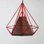 Diamond Frame Hanging Light - Simplicity Design - Iron Pendant Fixture for Restaurants