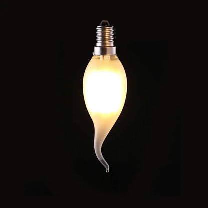 Warm white dimmable led candle light with frosted glass and metallic screw base for dining room chandelier decorbites dimmable led