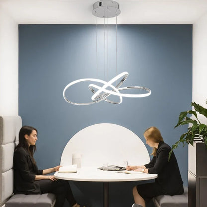 Dimmable Modern Chandelier: Gold/Chrome/Black 60cm - Chandelier