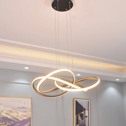 Dimmable Modern Chandelier: Gold/Chrome/Black 60cm - Chandelier