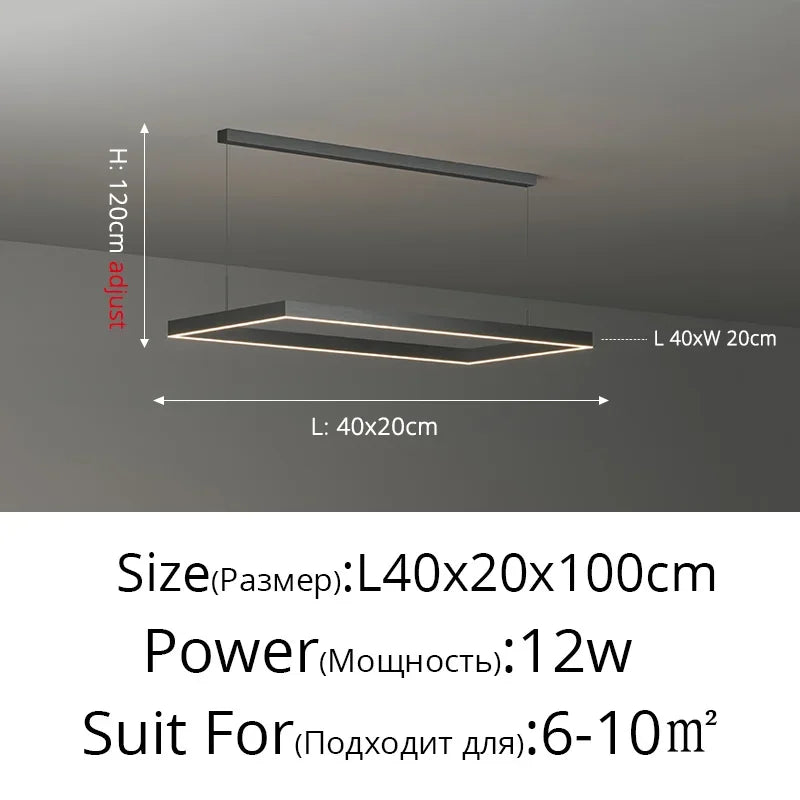 Dimmable Nordic LED Ceiling Chandelier for Living Room - 1 Layer 40cm / Neutral light 4000K - Chandelier