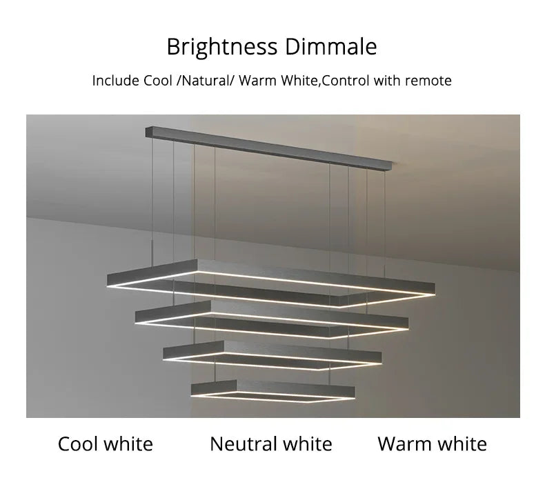 Dimmable Nordic LED Ceiling Chandelier for Living Room - Chandelier