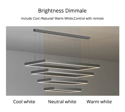 Dimmable Nordic LED Ceiling Chandelier for Living Room - Chandelier