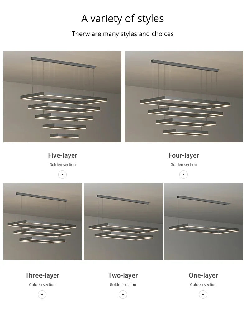 Dimmable Nordic LED Ceiling Chandelier for Living Room - Chandelier