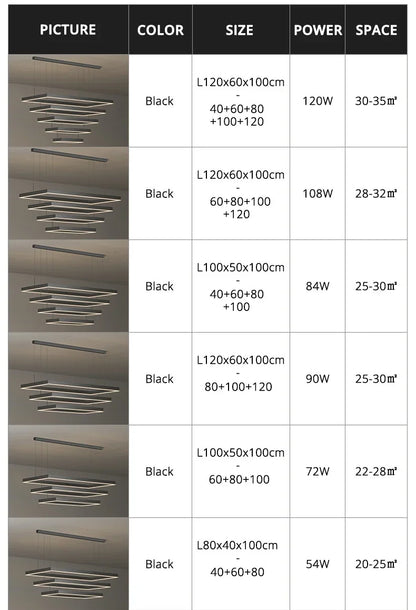 Dimmable Nordic LED Ceiling Chandelier for Living Room - Chandelier