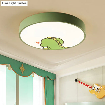 DecorBites™ DecorBites™ Dinosaur Themed Kid Bedroom Flush Mount Ceiling Light