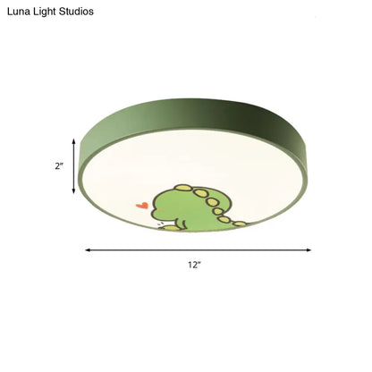 DecorBites™ DecorBites™ Dinosaur Themed Kid Bedroom Flush Mount Ceiling Light