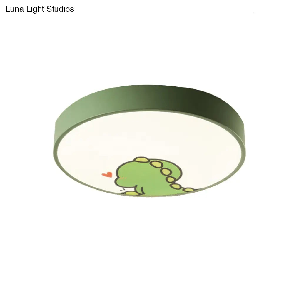 DecorBites™ DecorBites™ Dinosaur Themed Kid Bedroom Flush Mount Ceiling Light