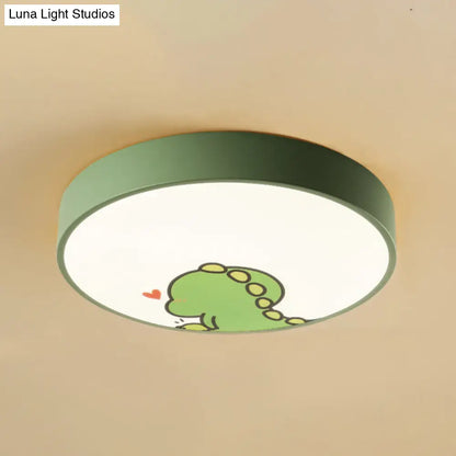 DecorBites™ DecorBites™ Dinosaur Themed Kid Bedroom Flush Mount Ceiling Light