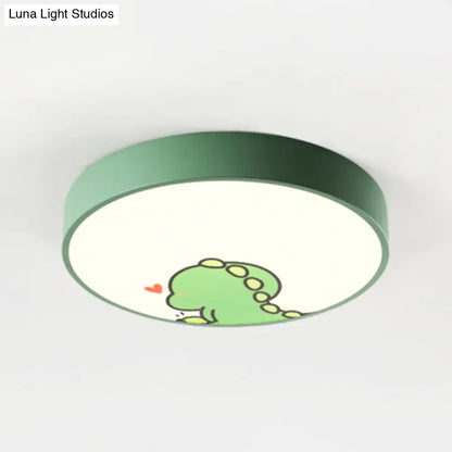 DecorBites™ DecorBites™ Dinosaur Themed Kid Bedroom Flush Mount Ceiling Light