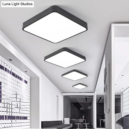 DecorBites™ DecorBites™ Discover Futuristic Illumination: Acrylic Flush Mount LED Fixture with Modern Geometric Design for Office and Beyond