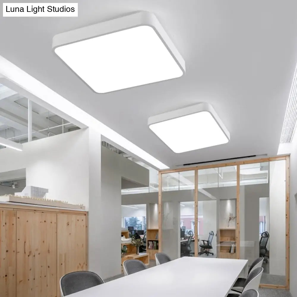 DecorBites™ DecorBites™ Discover Futuristic Illumination: Acrylic Flush Mount LED Fixture with Modern Geometric Design for Office and Beyond