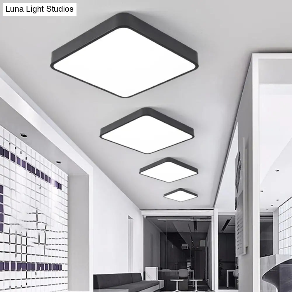 DecorBites™ DecorBites™ Discover Futuristic Illumination: Acrylic Flush Mount LED Fixture with Modern Geometric Design for Office and Beyond