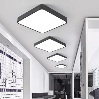 DecorBites™ DecorBites™ Discover Futuristic Illumination: Acrylic Flush Mount LED Fixture with Modern Geometric Design for Office and Beyond