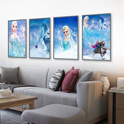 Disney Frozen Anna & Elsa Canvas Art - Posters