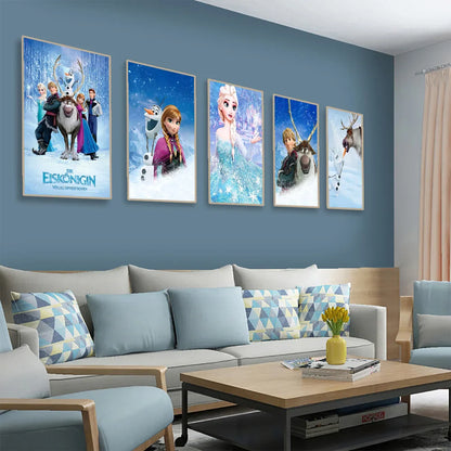 Disney Frozen Anna & Elsa Canvas Art - Posters